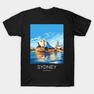 A Pop Art Travel Print of Sydney - Australia T-Shirt